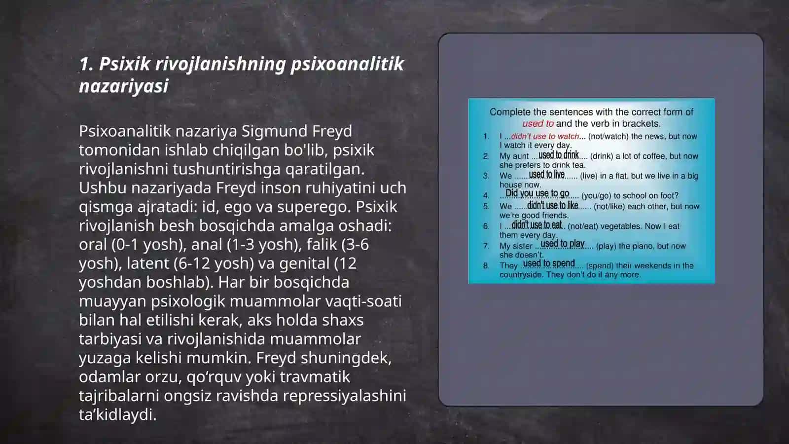 Psixik rivojlanishning psixoanalitik nazariyasi 3