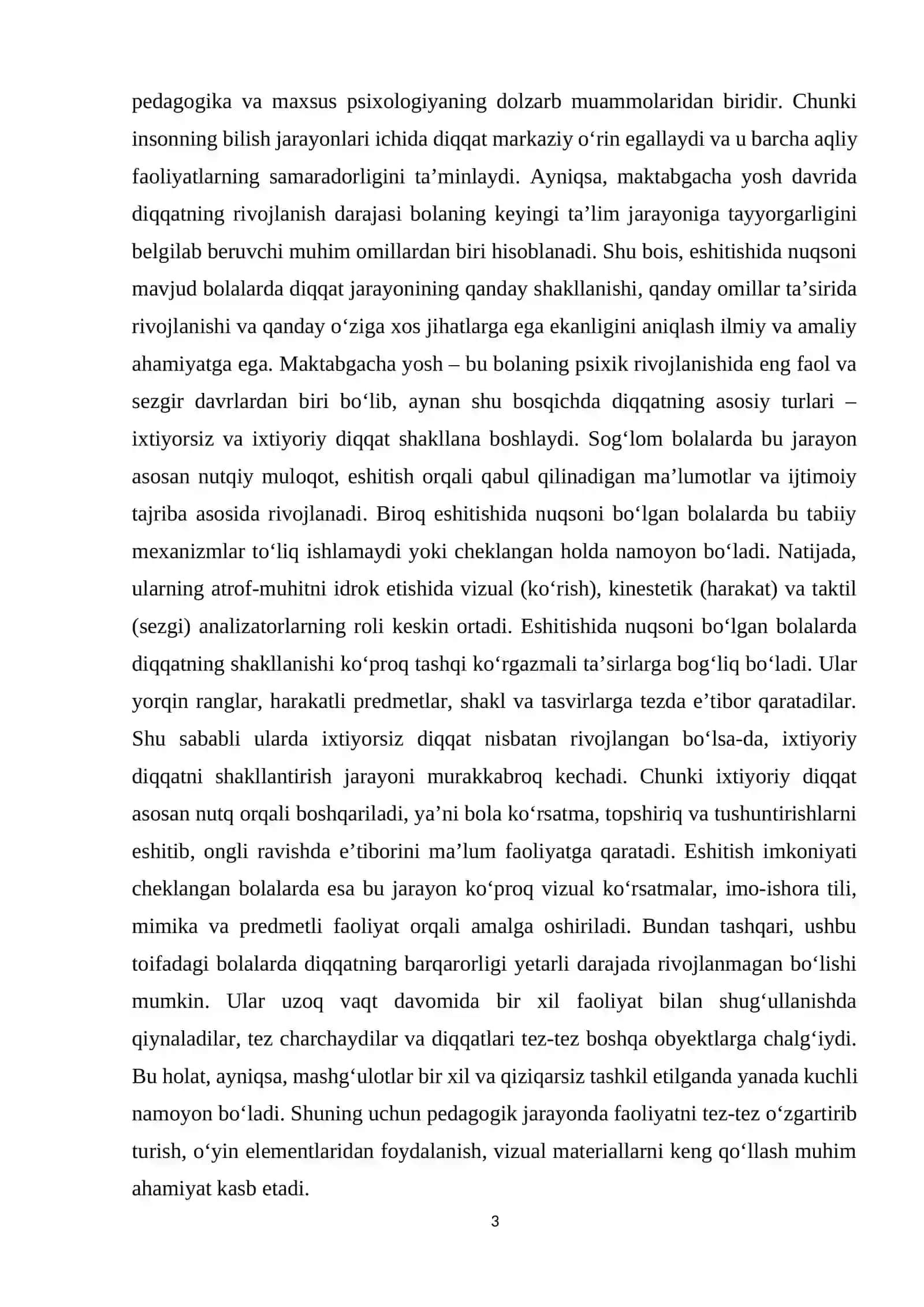 Eshitishida nuqsoni bo‘lgan maktabgacha yoshdagi bolalarda diqqatning o‘ziga xos xususiyatlari 3