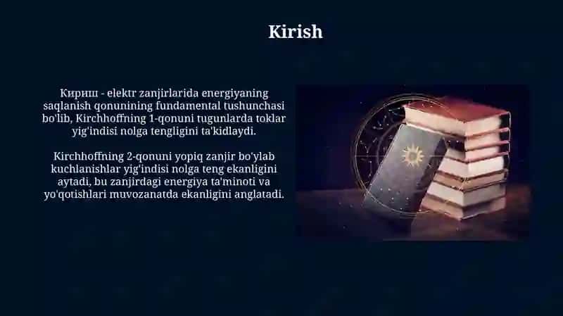 OmvaJoul-Lens qonunlarining integral va differensial ifodalari 3