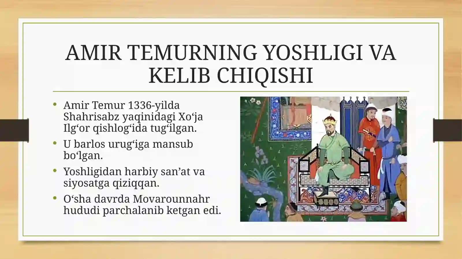 Amir Temur: Markazlashgan davlatsari 3