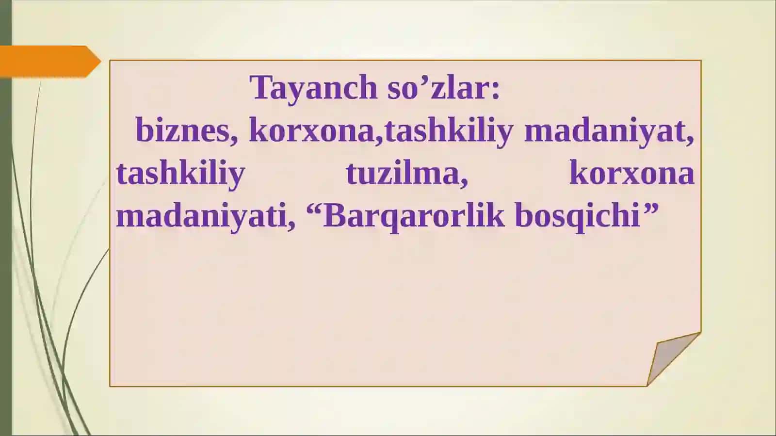 BIZNESDA TASHKILIY MADANIYAT SIDAGI TAQDIMOT MATERIALLARI 3