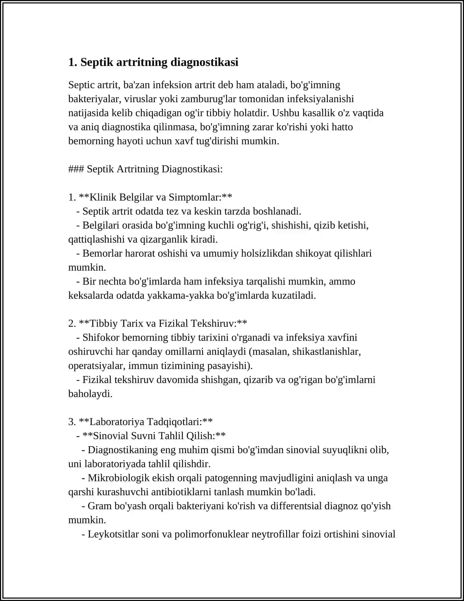 SURUNKULI SEPSIS VA OITS. BO'G'IM VA SUYAK SILINI DAVOLASH XIRURGIK USULLARI 3