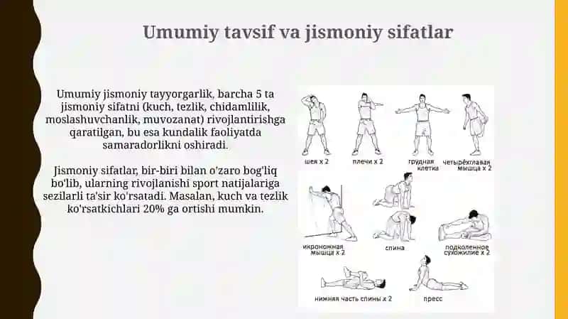 Maxsus jismoniy sifatlarni rivojlantiruvchi mashiqlar majmuasi 3