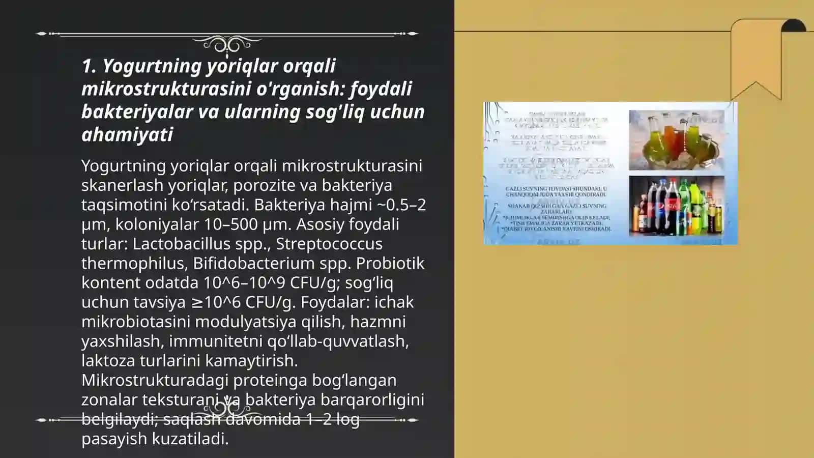 Oziq ovqat mahsulotlarining tarkibi 3
