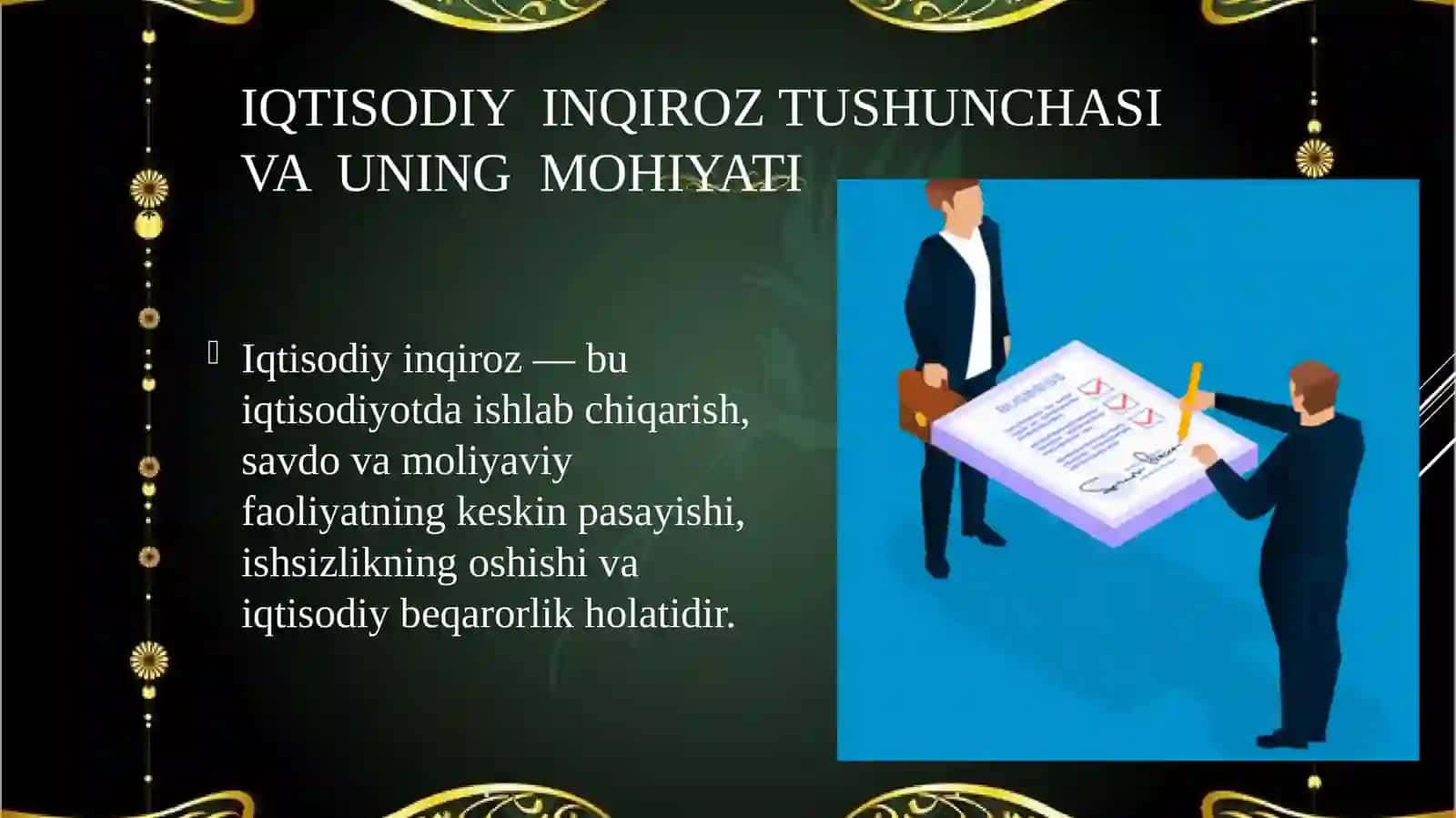 Iqtisodiy inqirozlar,ularning turlari va namoyon bo'lish xususiyatlari 3