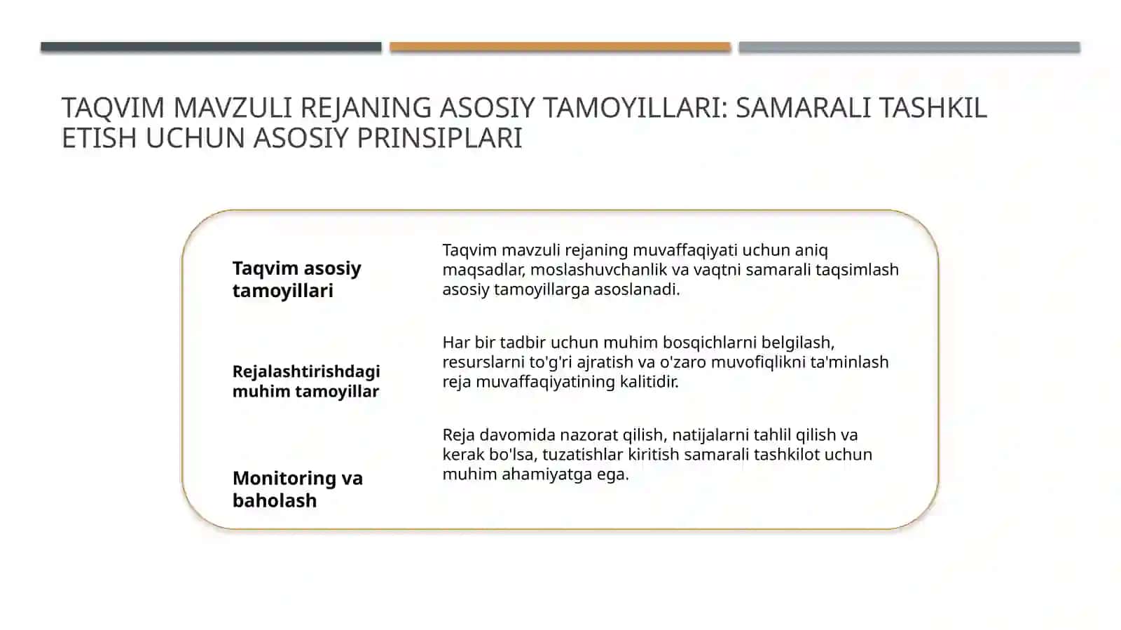 Toʻgarak ishlarini tashkil qilishda taqvim mavzuli reja va ularga qoʻyiladigan talablar 3