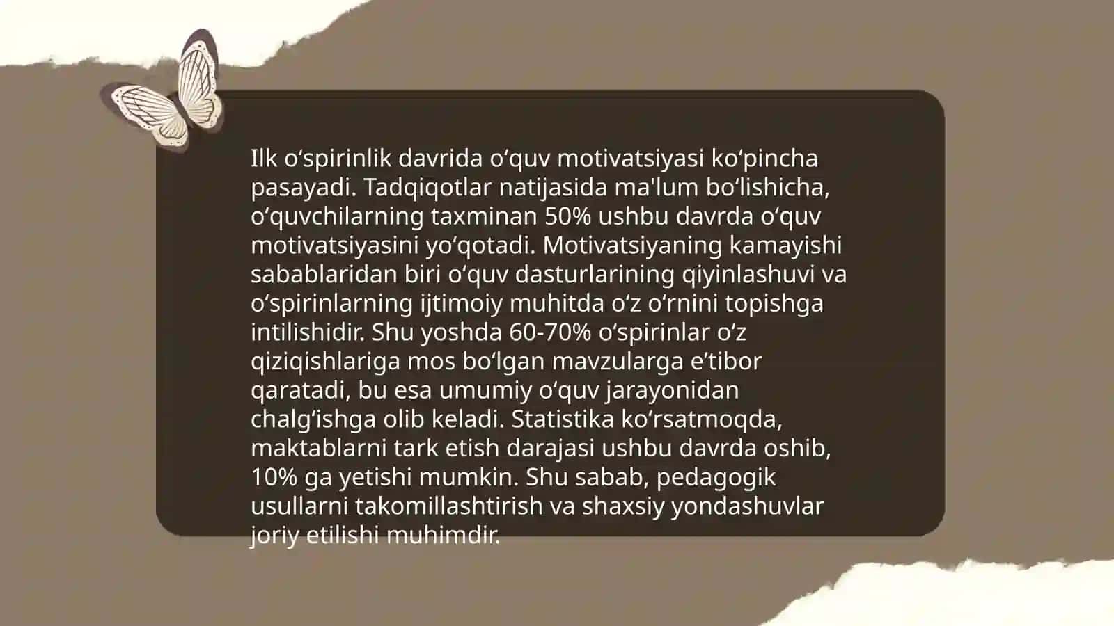 Ilk oʻspirinlik davrida o'quv-kasbiy faoliyatning yetakchi faoliyatga aylanishi va kasb tanlash muammosi 3
