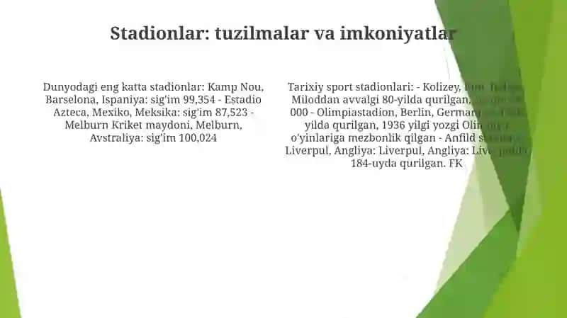 Qadimgi Dunyo Sport Inshoatlari Haqida Malumot 3