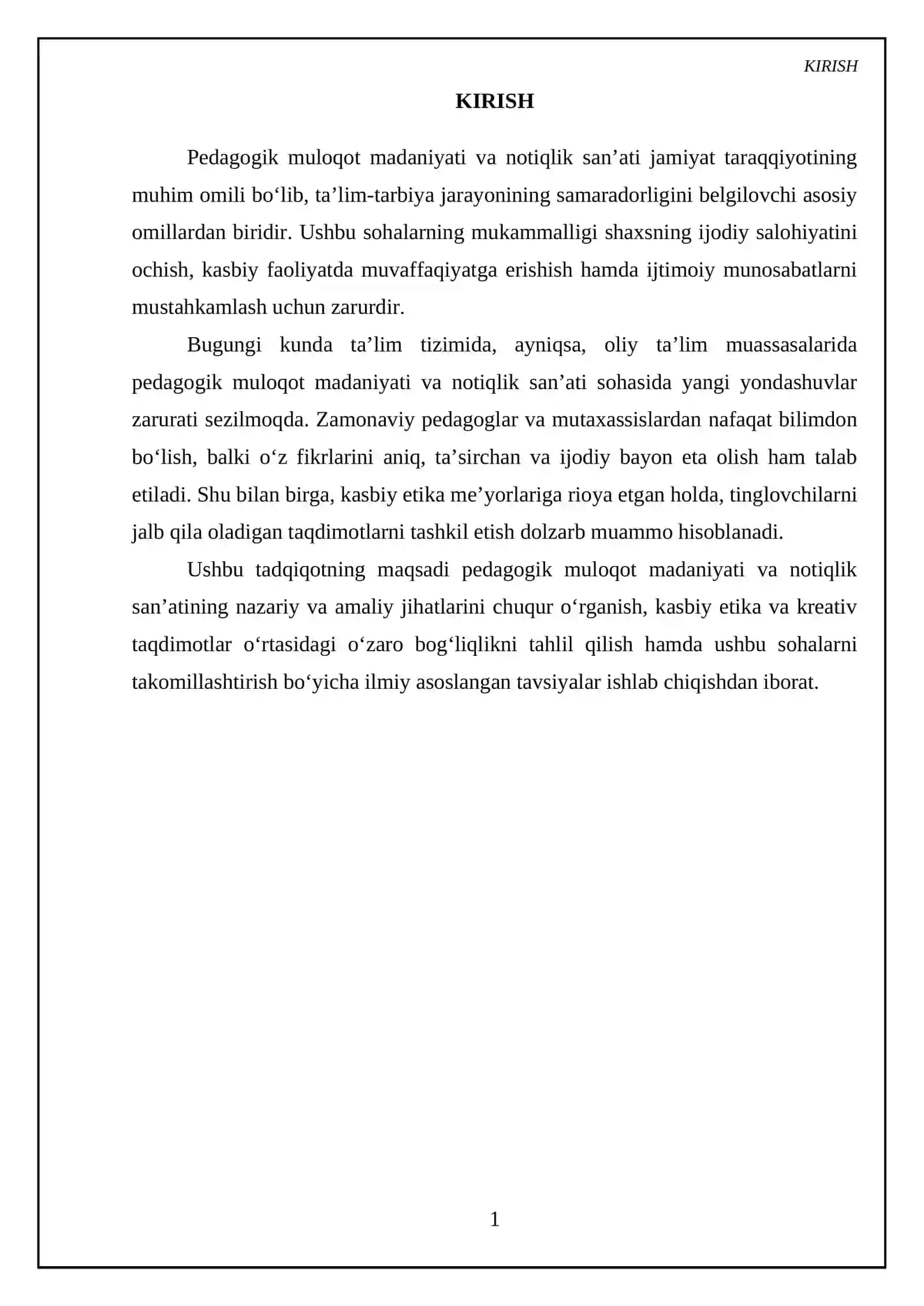 Pedagogik muloqot madaniyati va notiqlik san’ati: Kasbiy etika va kreativ taqdimotlar 3