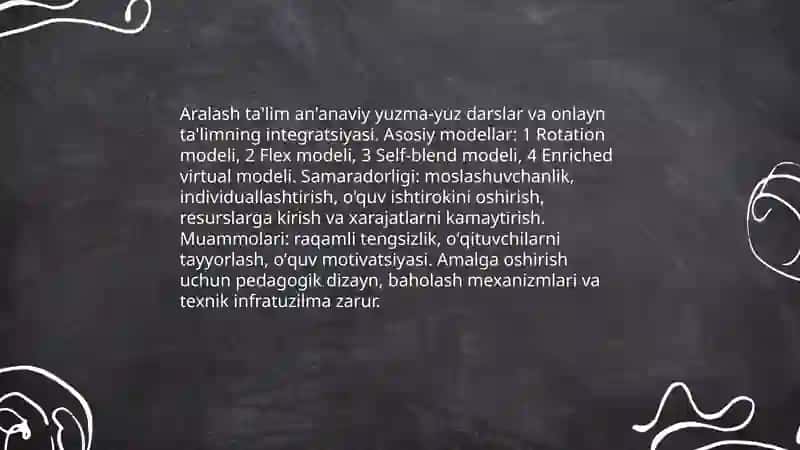 Zamonaviy o'qitish shakllari va uslublari 3