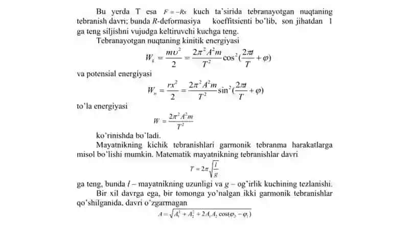 MAJBURIY TEBRANISHLARGA DOIR MASALALAR YECHISH 3