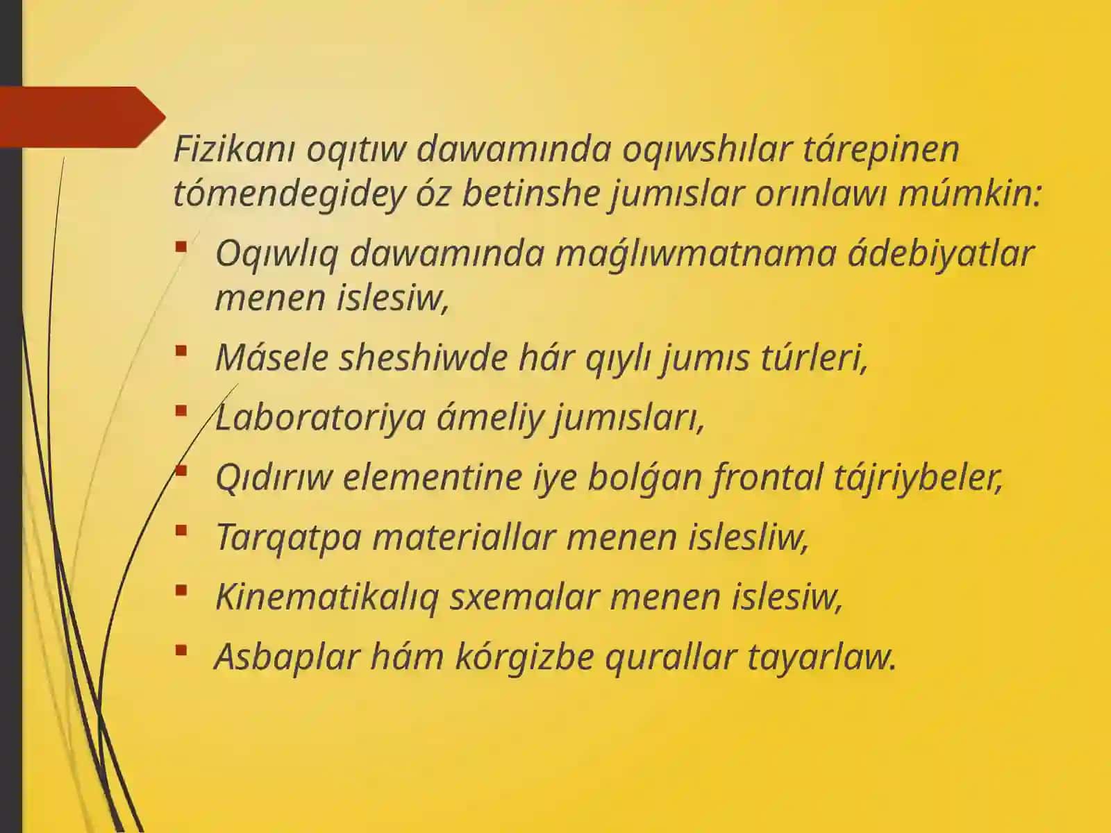 Oqıwshılardıń óz betinshe jumısları 3