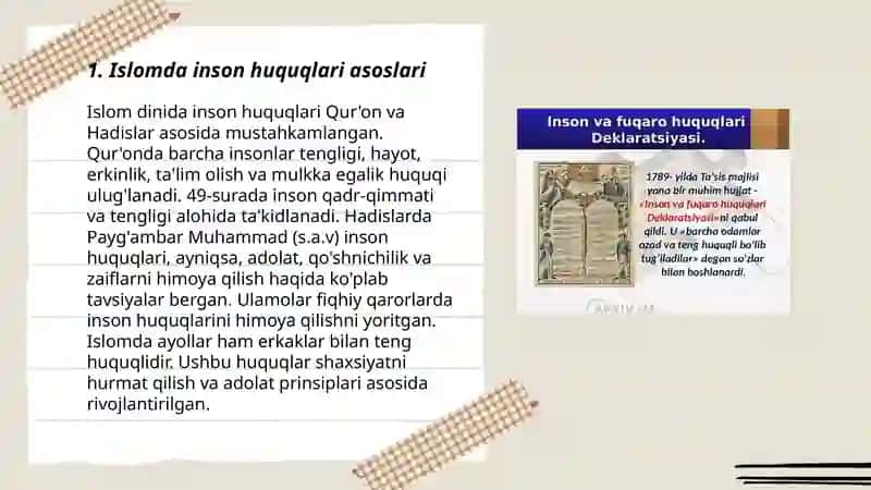 Islomda inson huquqlari 3