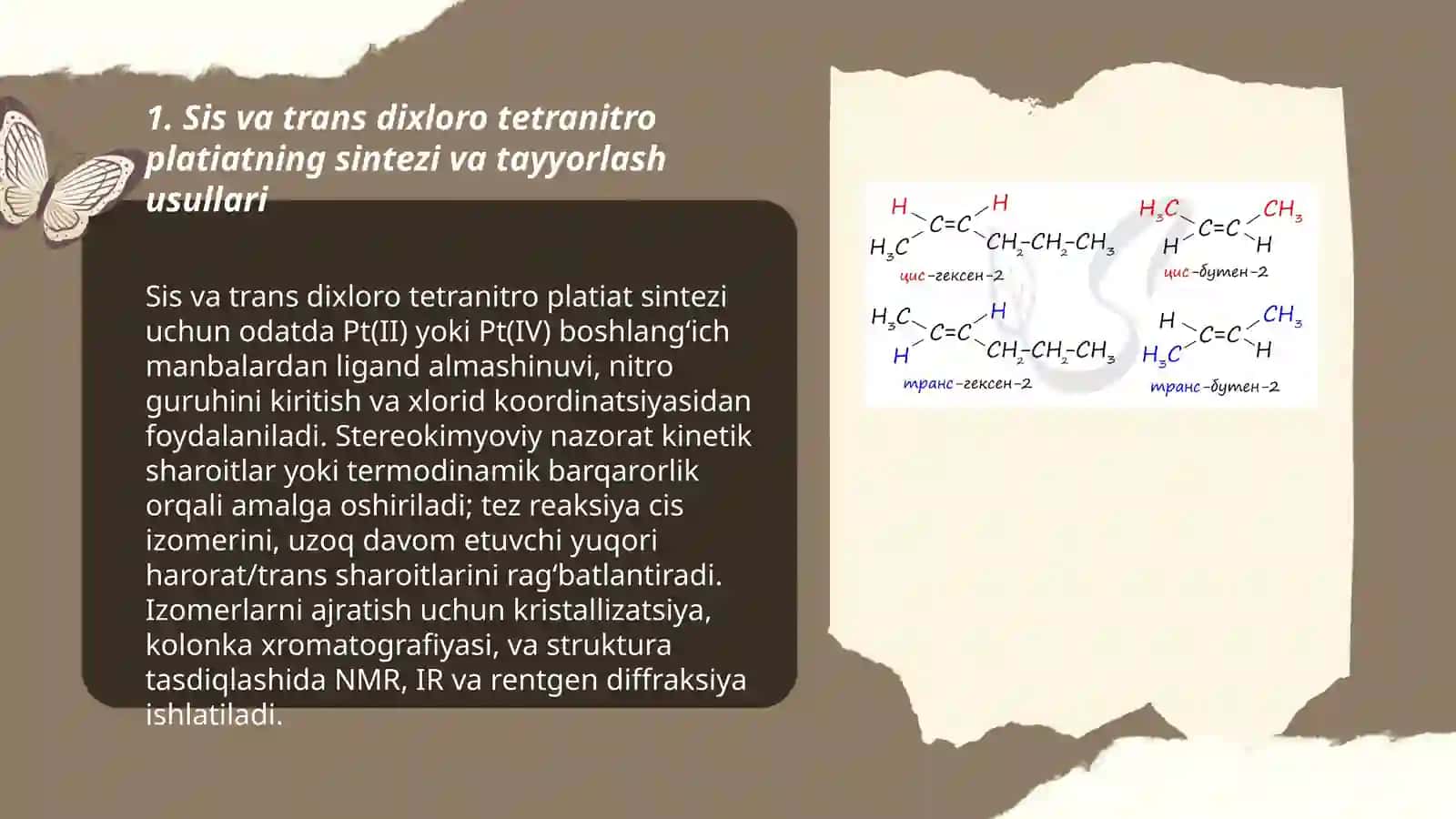 Sis va trans dixloro tetranitro platiatning sintezi va tayyorlash usullari 3