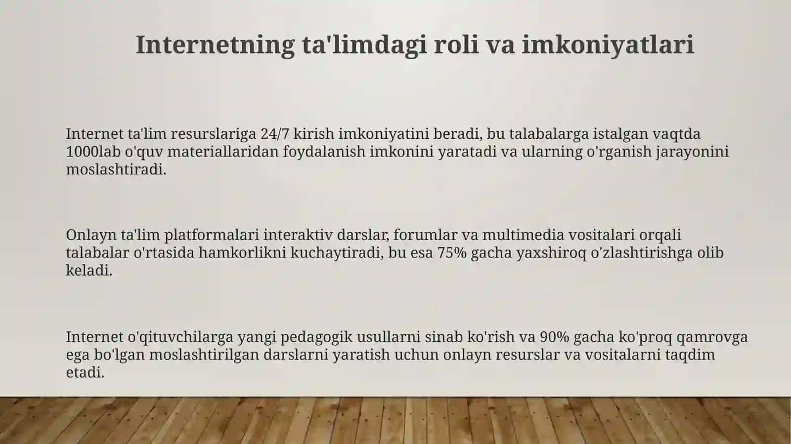 Internet va ta'lim: Imkoniyatlar va istiqbollar 3