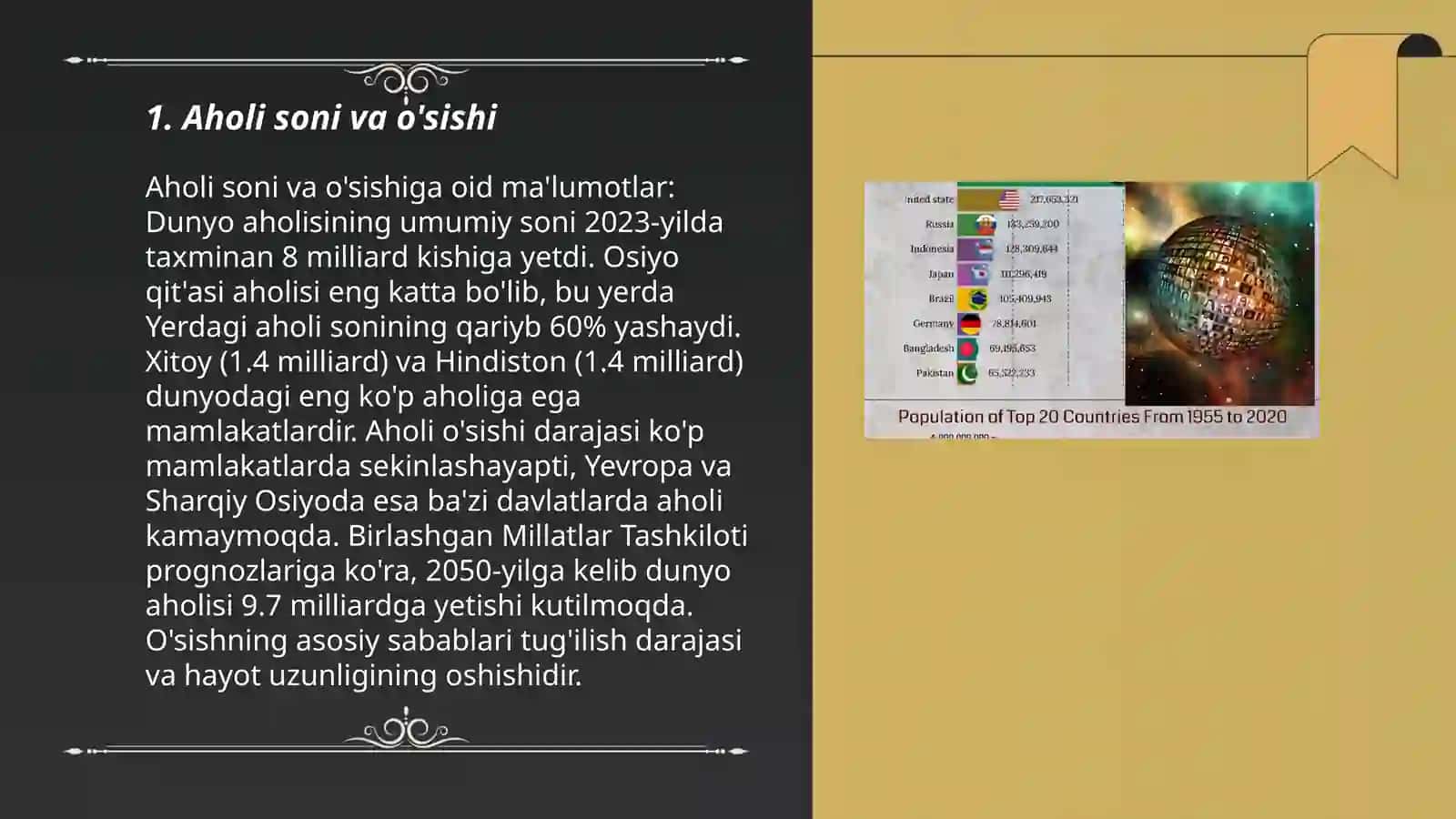 Aholi turmush darajasi va statistikasi 3