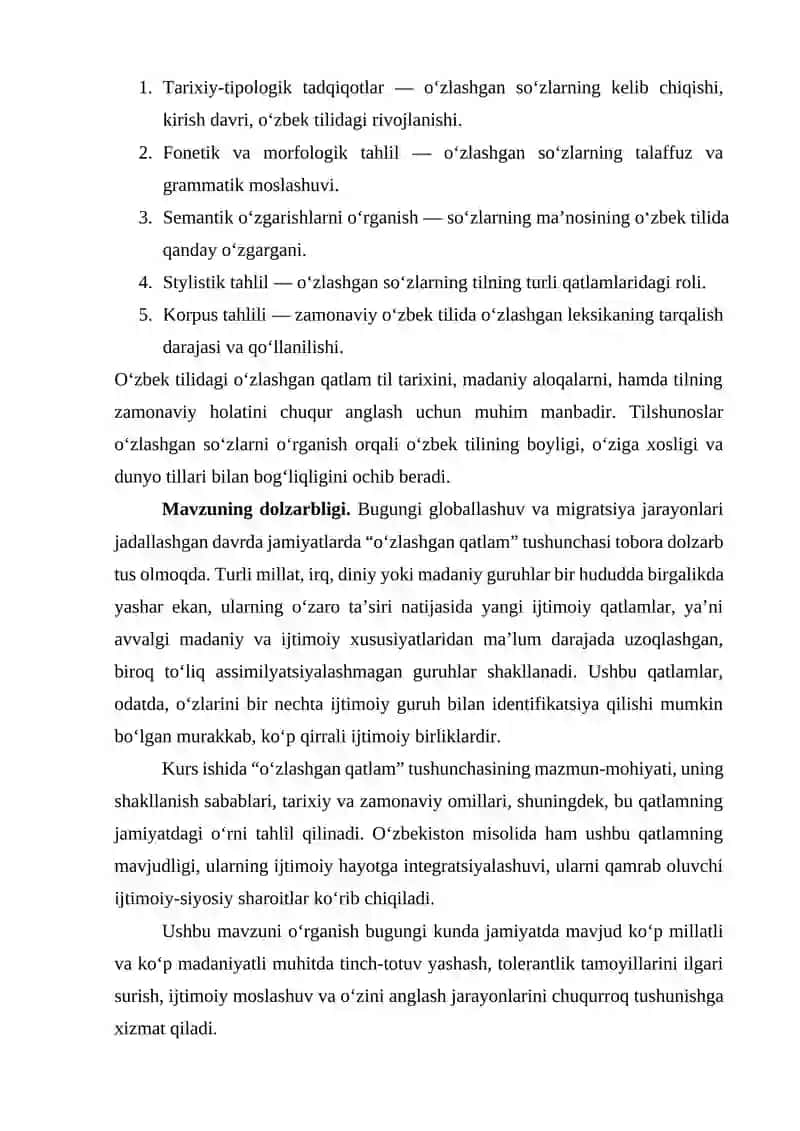 O‘zbek tili leksikasida o‘zlashgan qatlamning o‘rganilishi 3