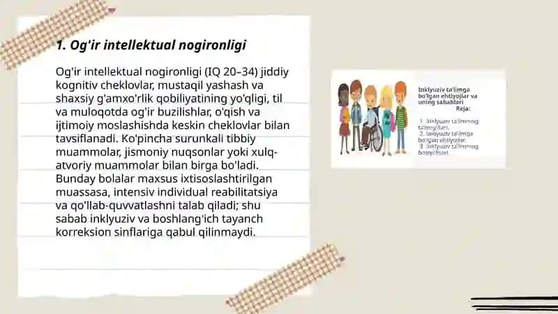 Inklyuziv talim sinflari va boshlangich tayanch korreksion sinflariga qabul qilinmaydigan bolalar toifalari 3