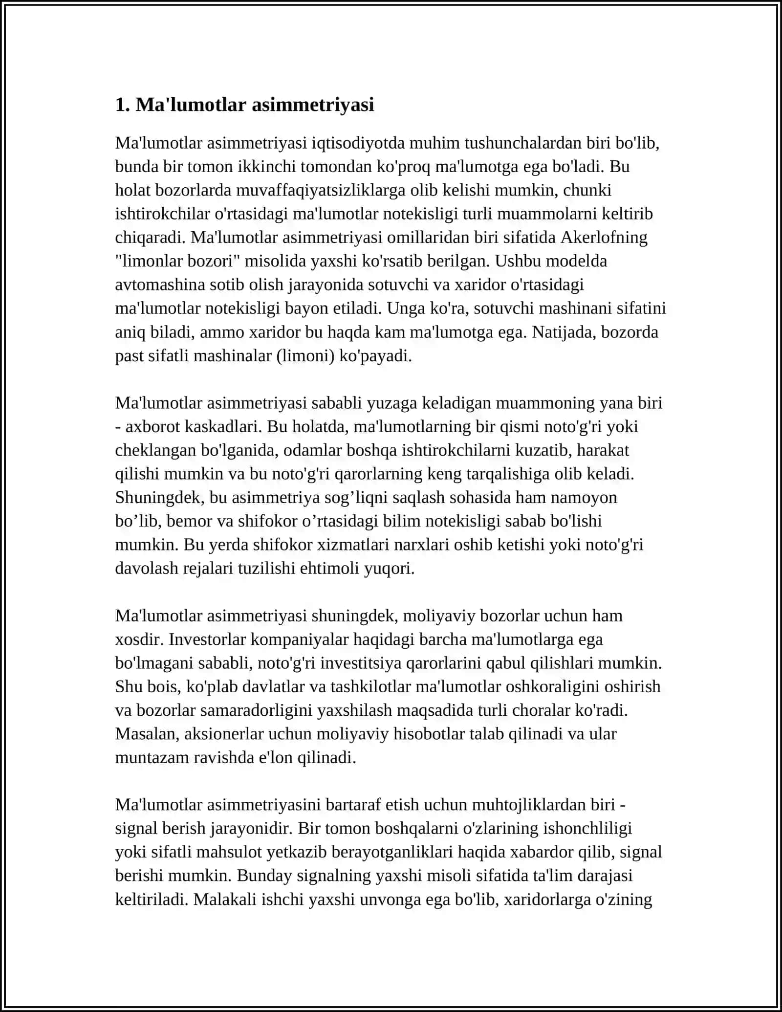 ASIMMETRIYA VA EKSSESS NAZARIY VA AMALIY HIHATLARI 3