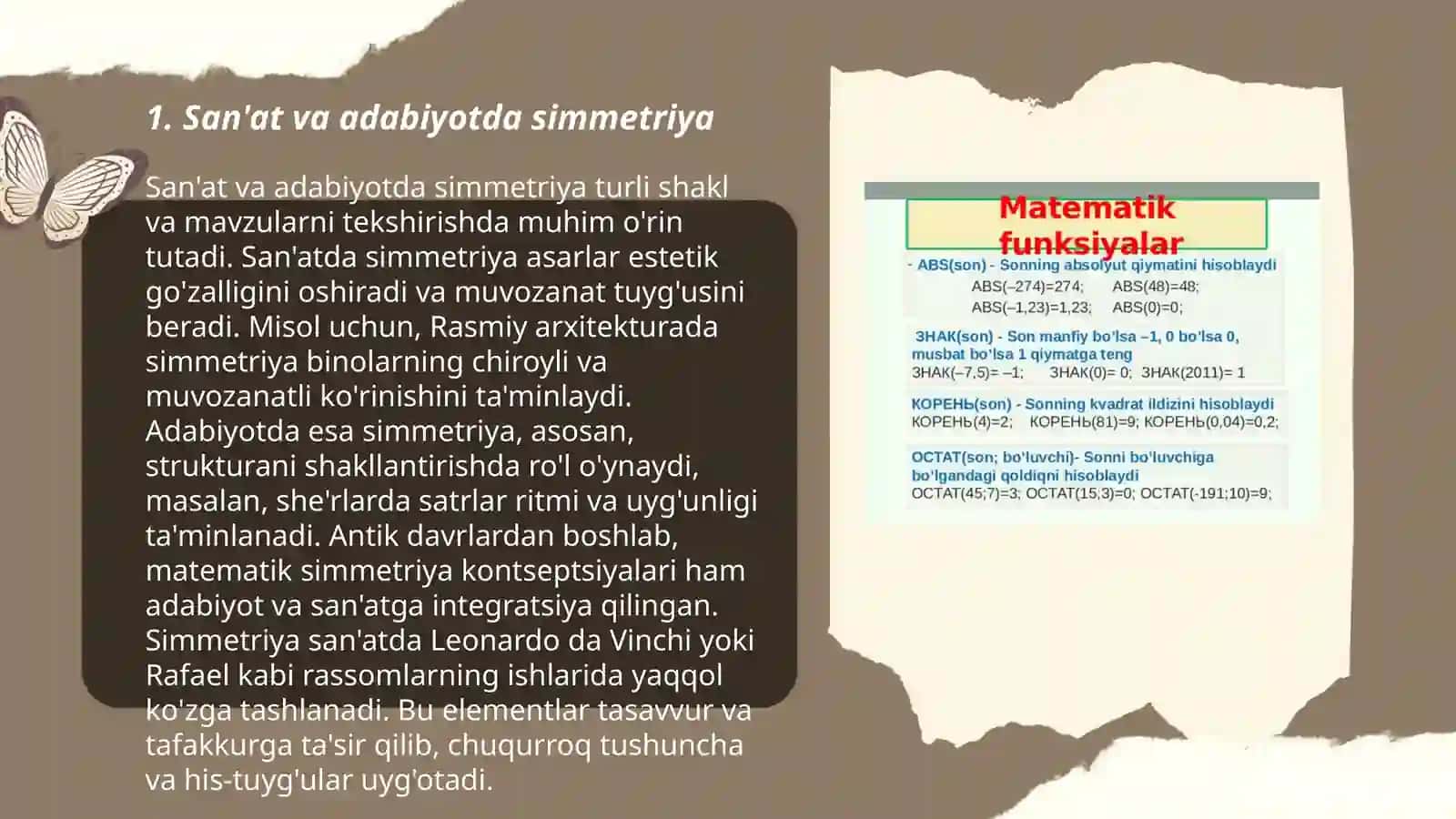 San'at va adabiyotda matematik qonuniyatlar 3