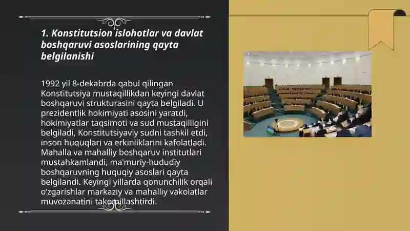 Konstitutsion islohotlar va davlat boshqaruvi asoslarining qayta belgilanishi 3