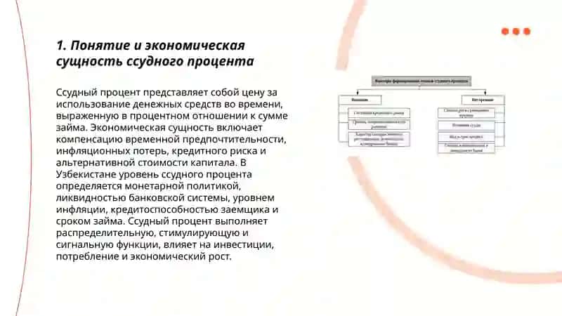 Понятие и экономическая сущность ссудного процента 3