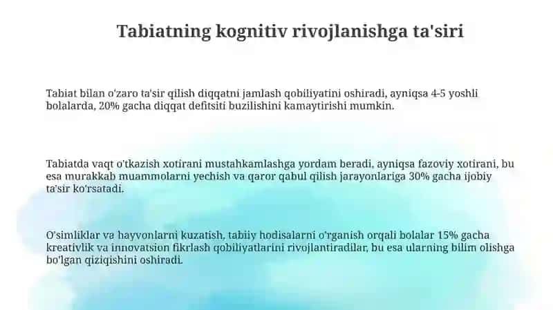 Inson rivojlanishida tabiatning roli 3