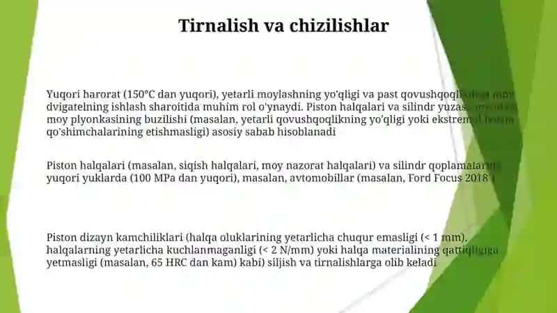 Piston tuzilishi va uning xatoliklari 3