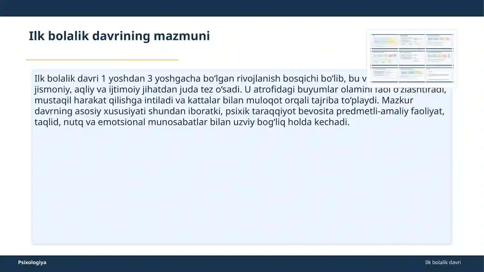 Ilk bolalik davri 3