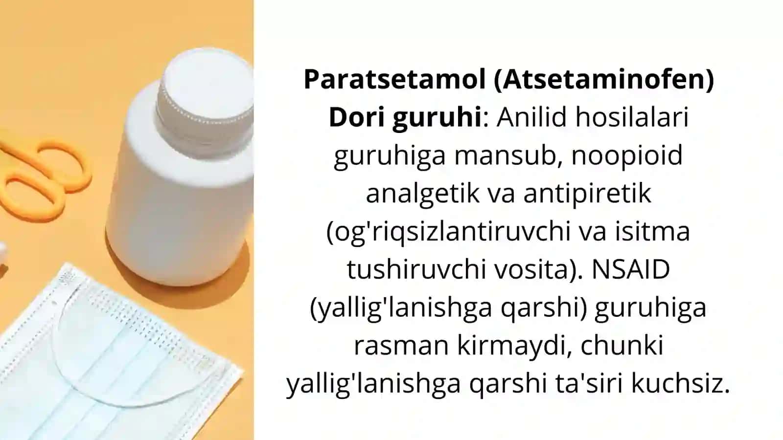 Paracetamol – Pharmacology Presentation | Uzbek | Medical 3