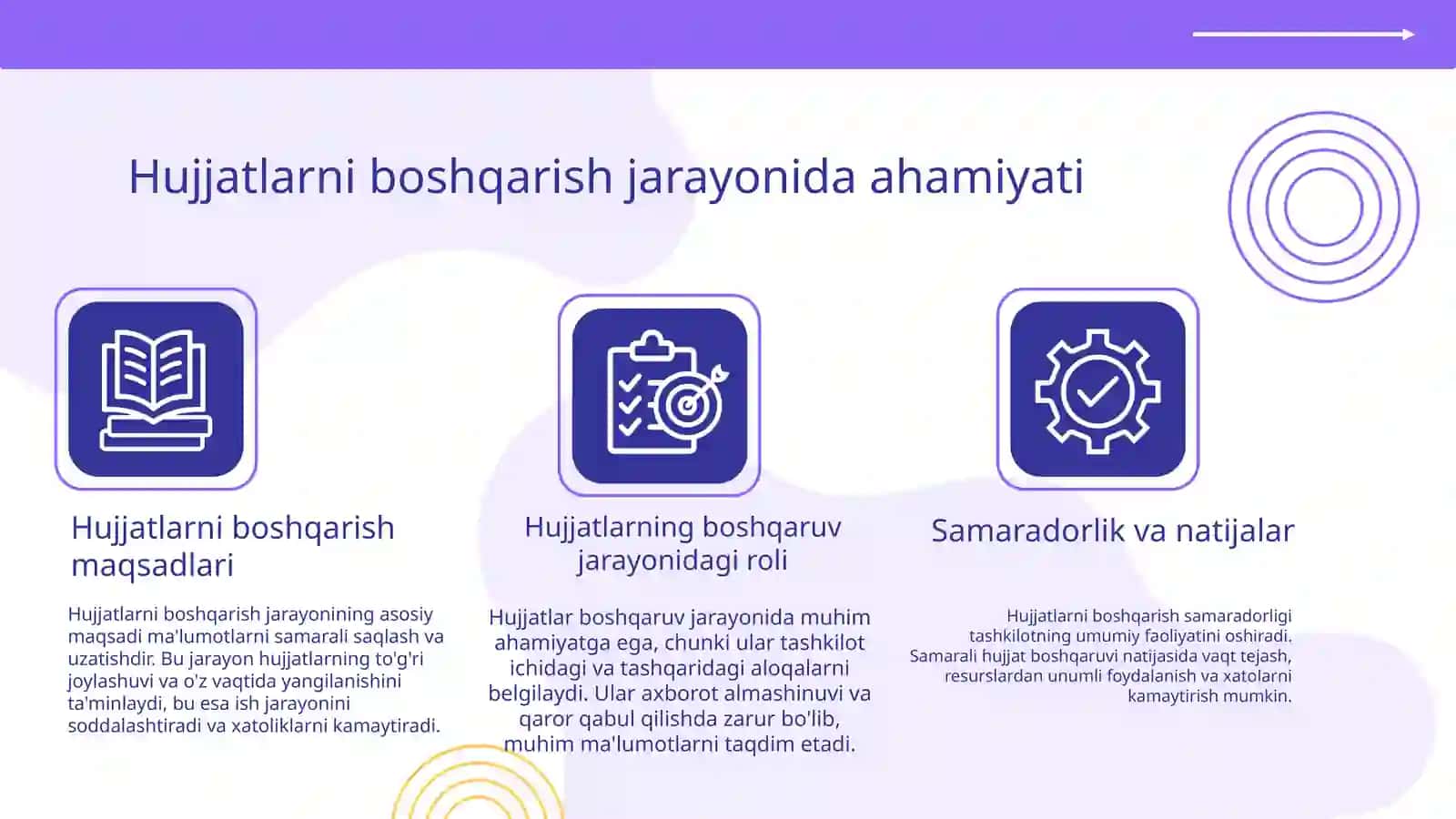 Boshqarish jarayonida hujjatlashtirish va uni yuritishni tashkil etish 3