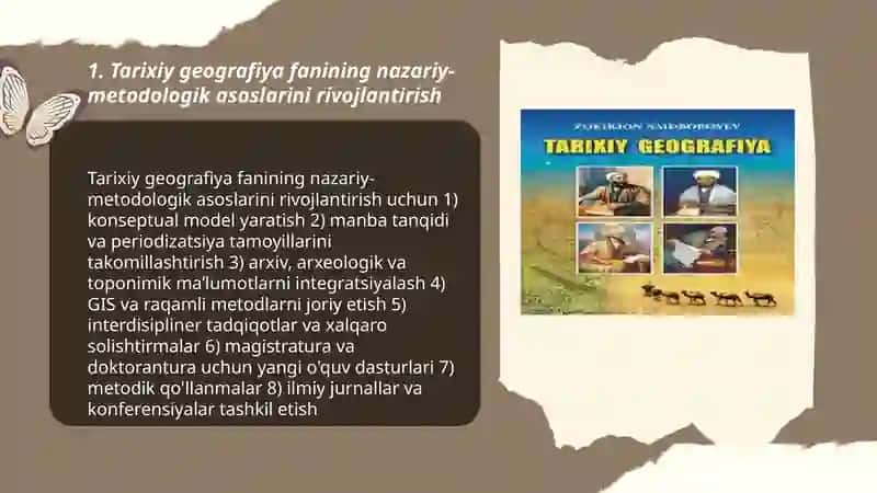 Oʻzbekistonda tarixiy geografiyasi fani taraqqiyoti vazifalari 3