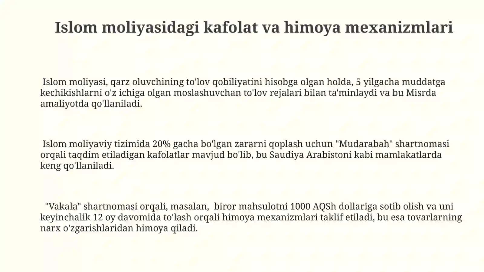 Islom moliyasda qarz tòlovini kecktruvc qarzdor 3