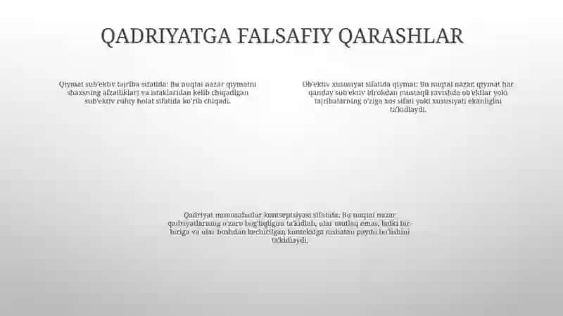 Qadriyat Tushunchasining Ma’Nosi Va Uning Umumiy Tavsifi 3