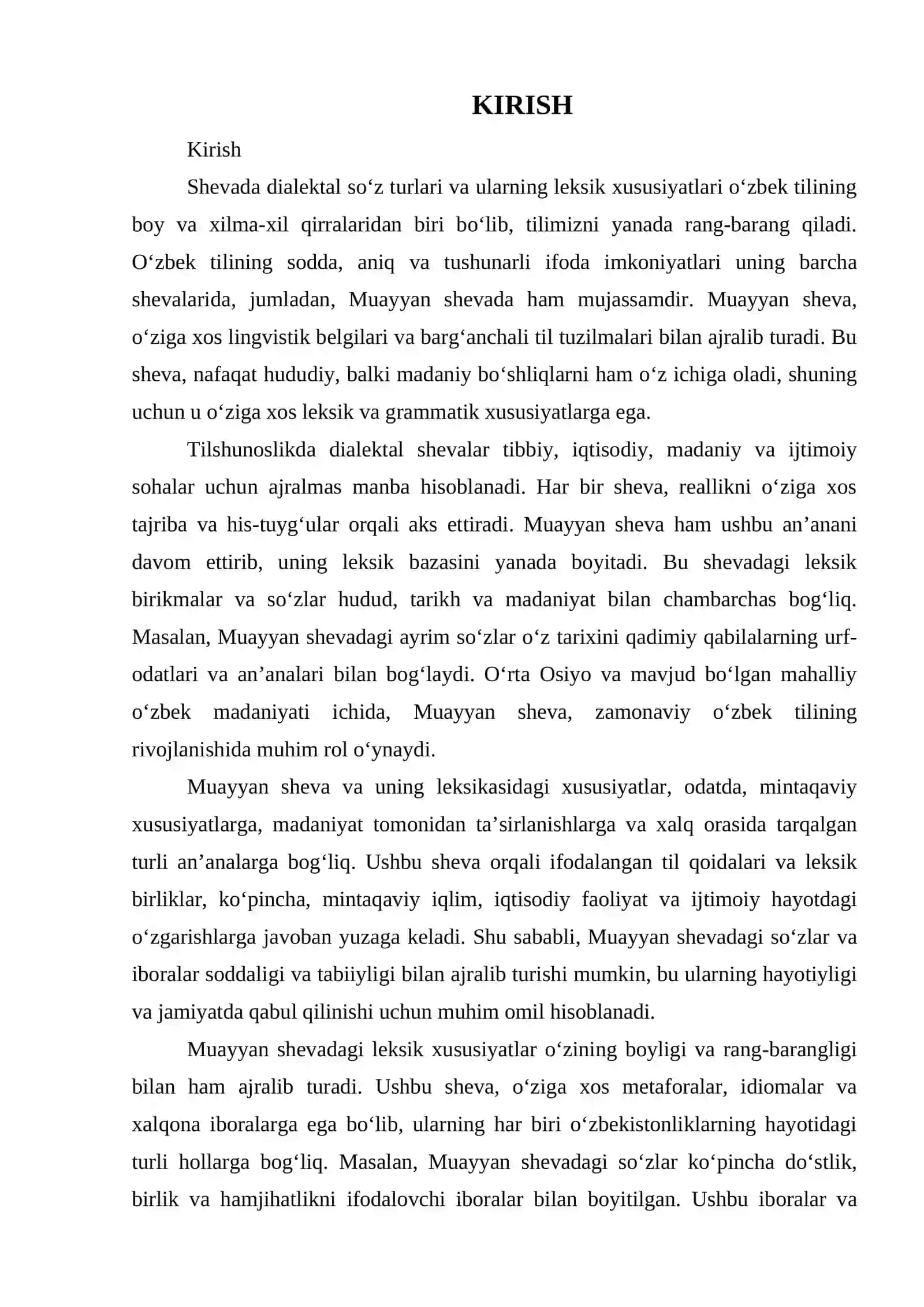MUAYYAN SHEVADA DIALEKTAL SOʻZ TURLARI VA AYRIM OLINGAN SHEVANING LEKSIK XUSUSIYATI 3
