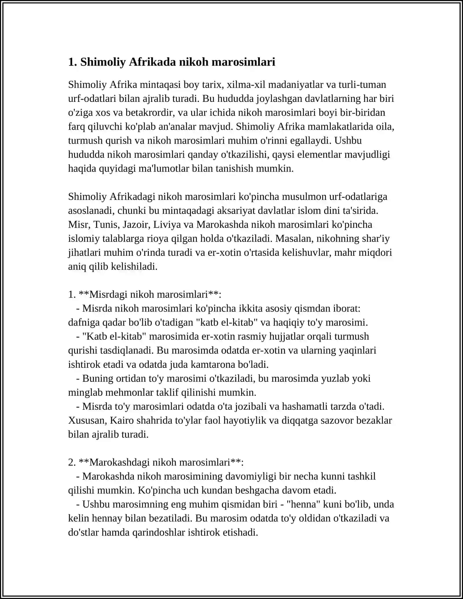 SHIMOLIY АFRIKA VA GʼARBIY АFRIKA XALQLARINING URF-ODAT VA MAROSIMLARI 3
