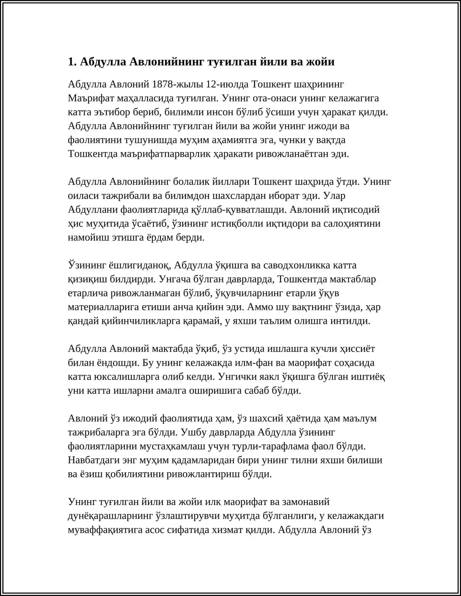 Mavzu: Abdulla Avloniyninng avlony hasoti va ijodi 3