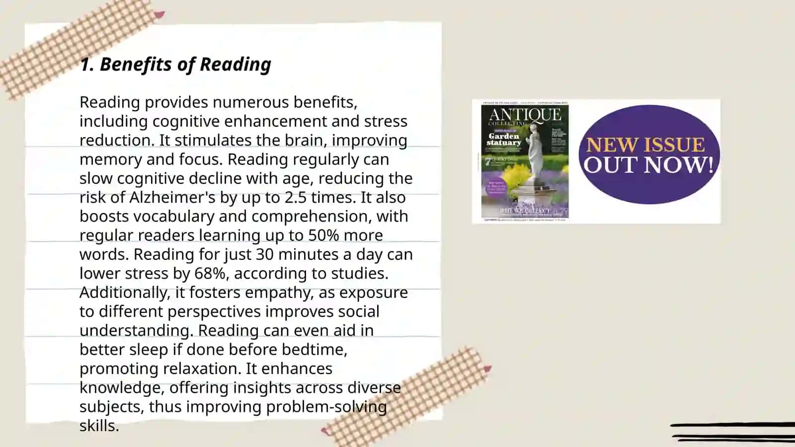 Benefits of Reading 3