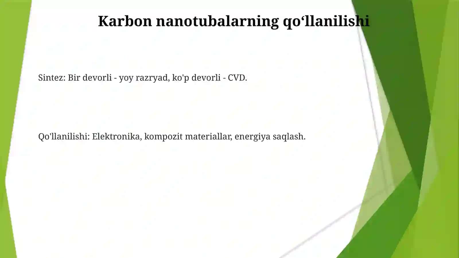 Karbon Nanotubalar: Umumiy Ma'lumot 3