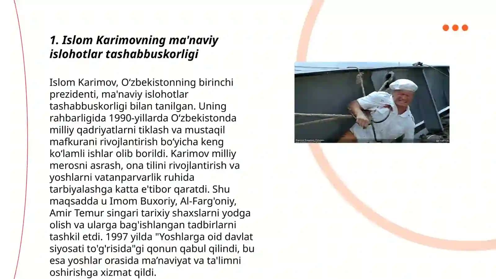 Islom Karimovning ma'naviy islohotlar tashabbuskorligi 3