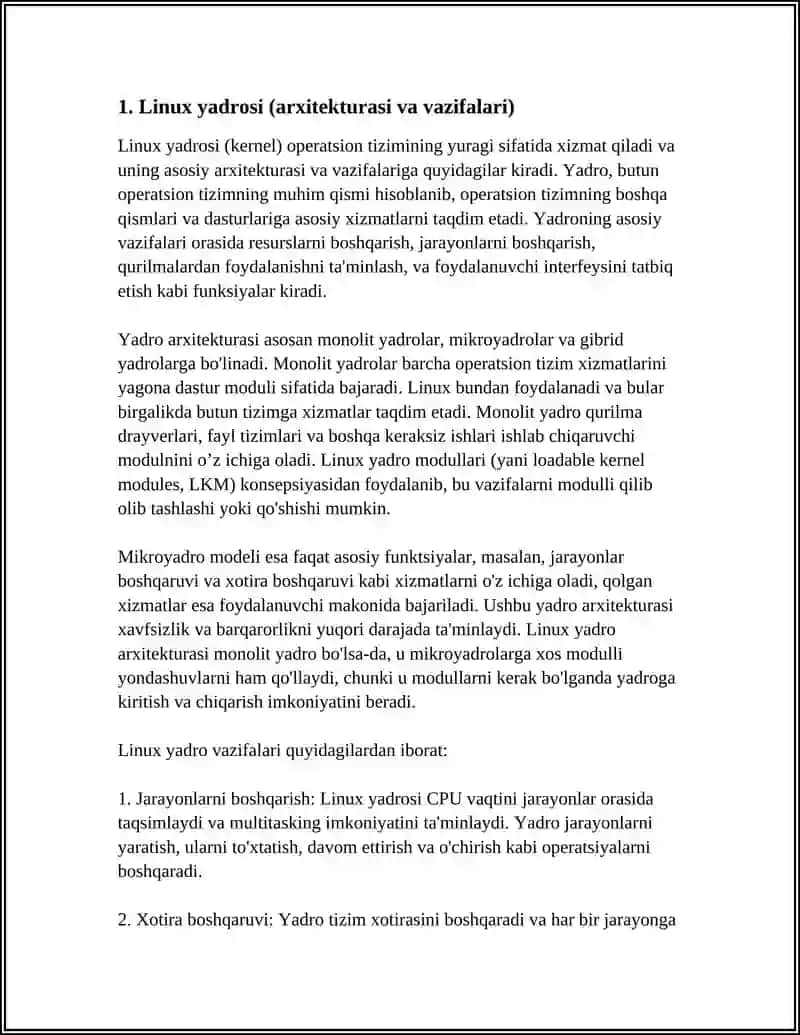 LINUX – OPERATSION TIZIMI 3