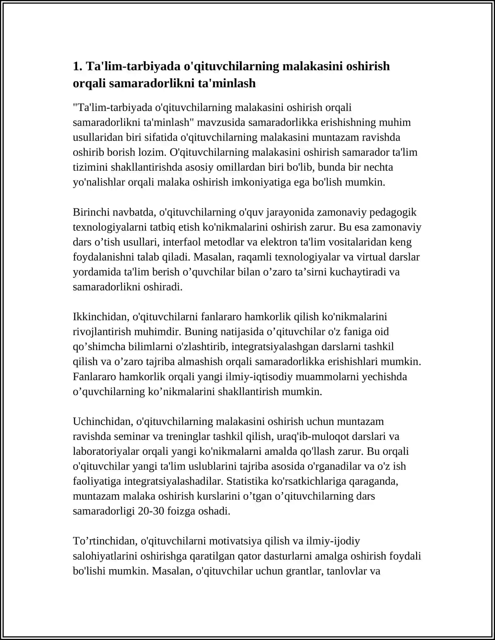 TARBIYA TIZIMIDA SAMARADORLIKKA ERISHISH USULLARI 3