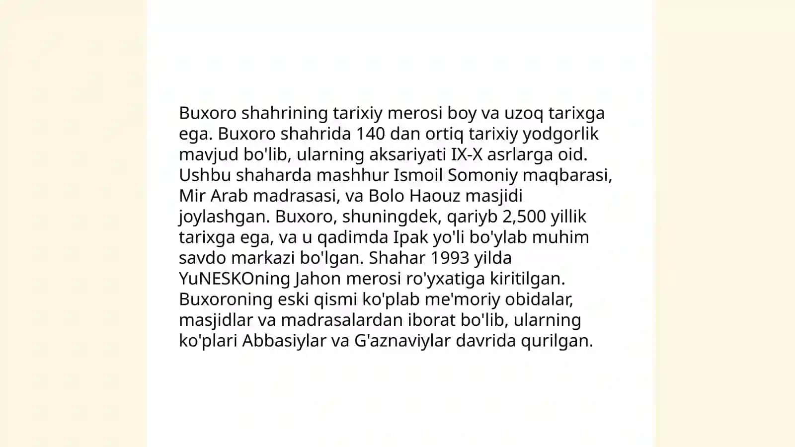 Buxoro davlat badiiy me'morchilik muzey qoʻriqxonasi 3