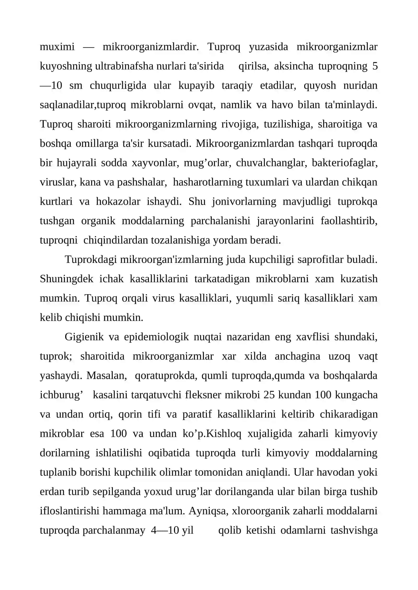 Tuproqlarni peststidlar bilan ifloslanishi va ularni oldini olish 3
