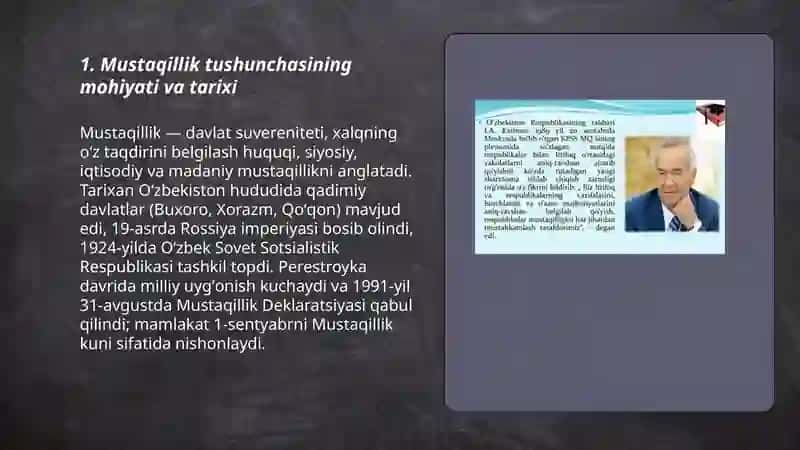 Mustaqillik tushunchasi 3