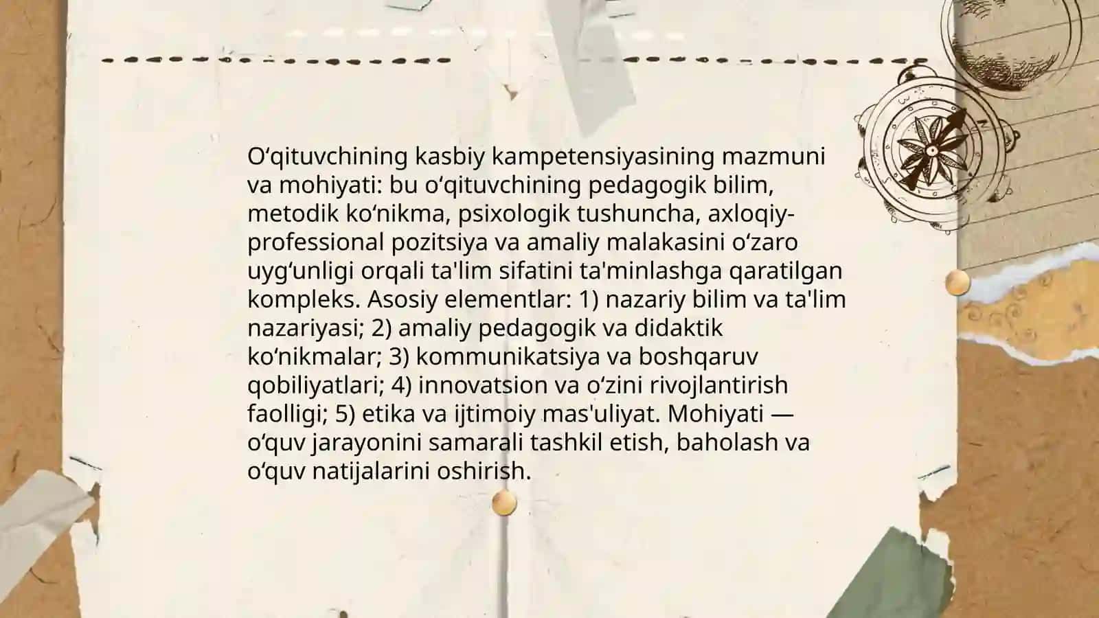 Oʻqituvchining kasbiy kampetensiyasining nazariy asoslari 3