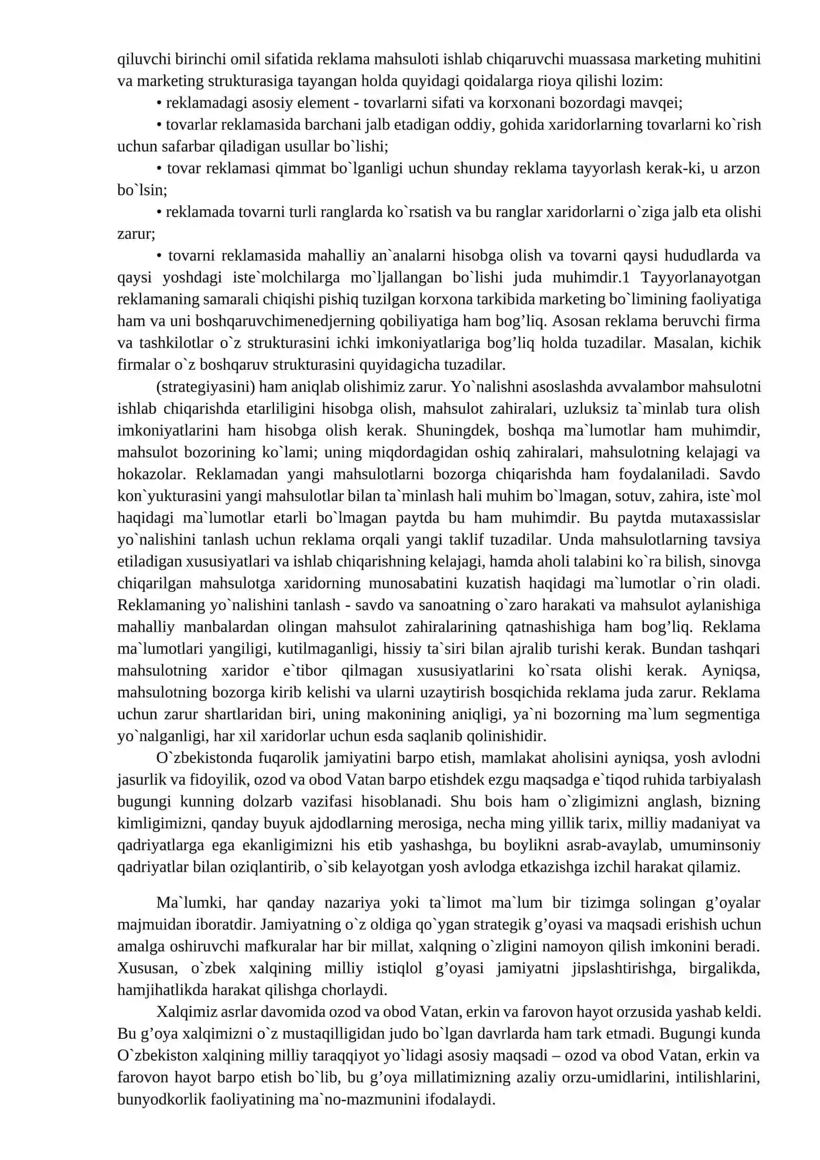 Tovarni hayotiy davrida reklamaning o`rni va ahamiyati 3
