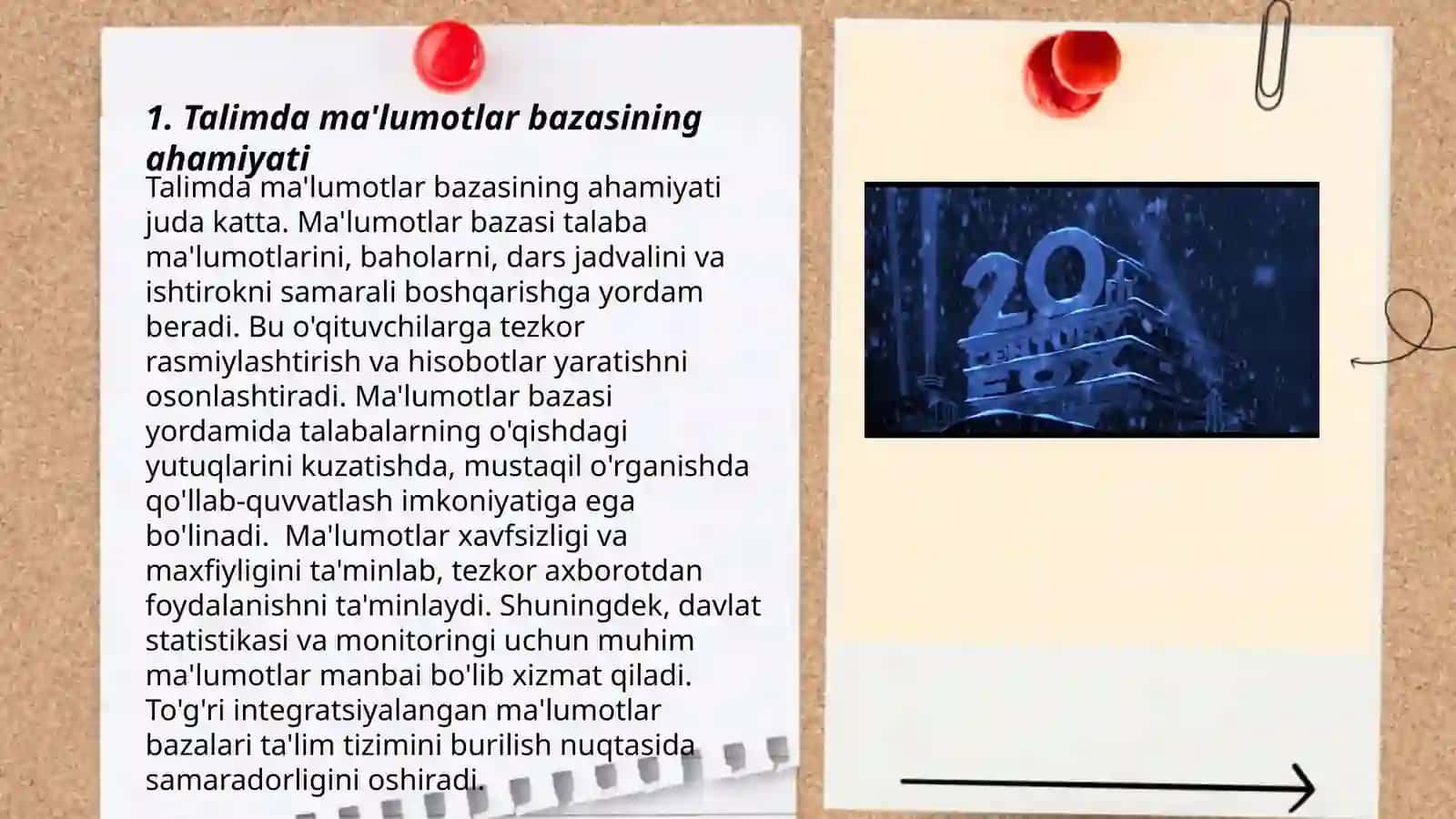 Talimda ma'lumotlar bazasining ahamiyati 3