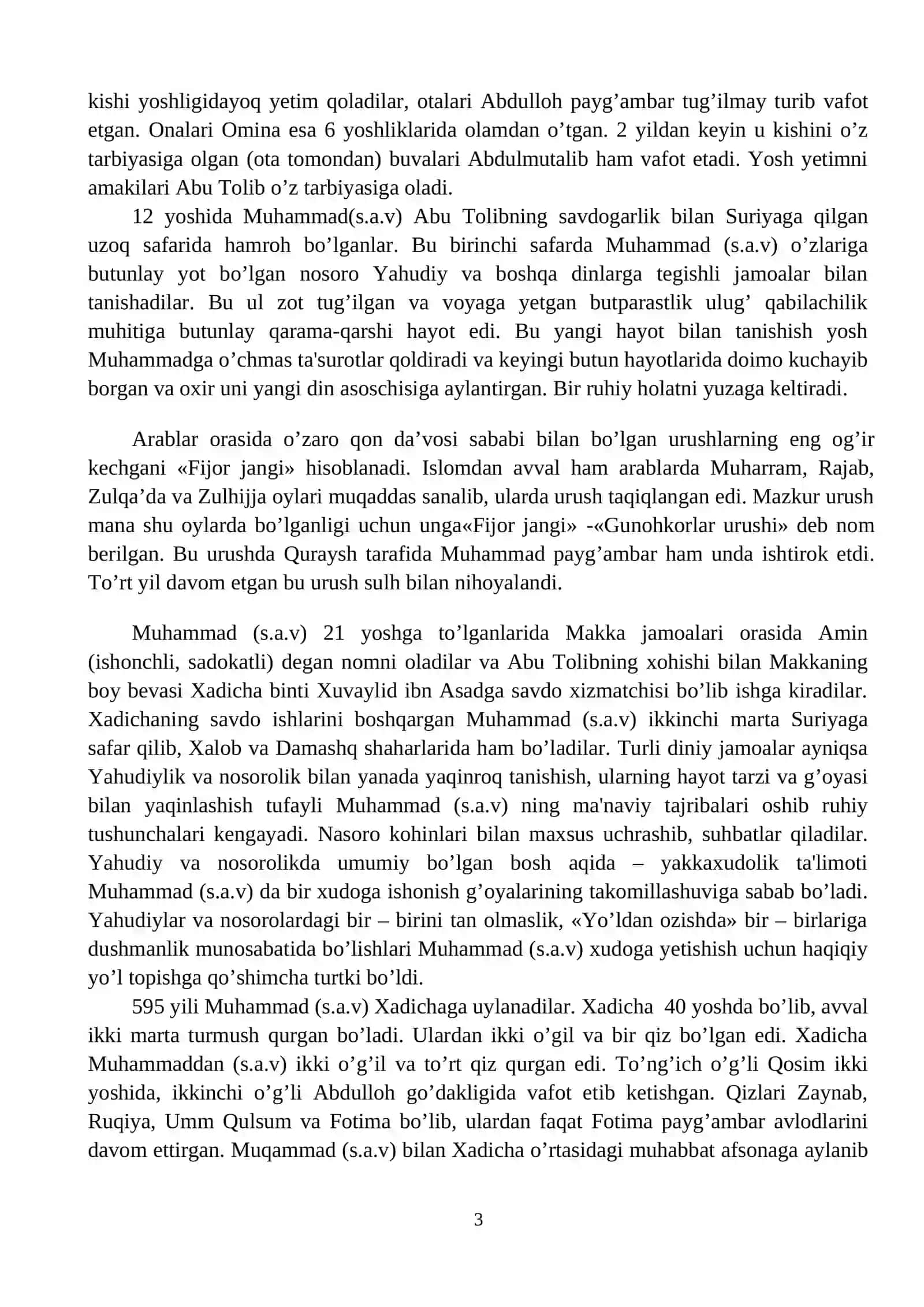 ISLOM DINI PAYDO BO'LISHI VA TARIXIY TARAQQIYOTI MOHIYATI 3