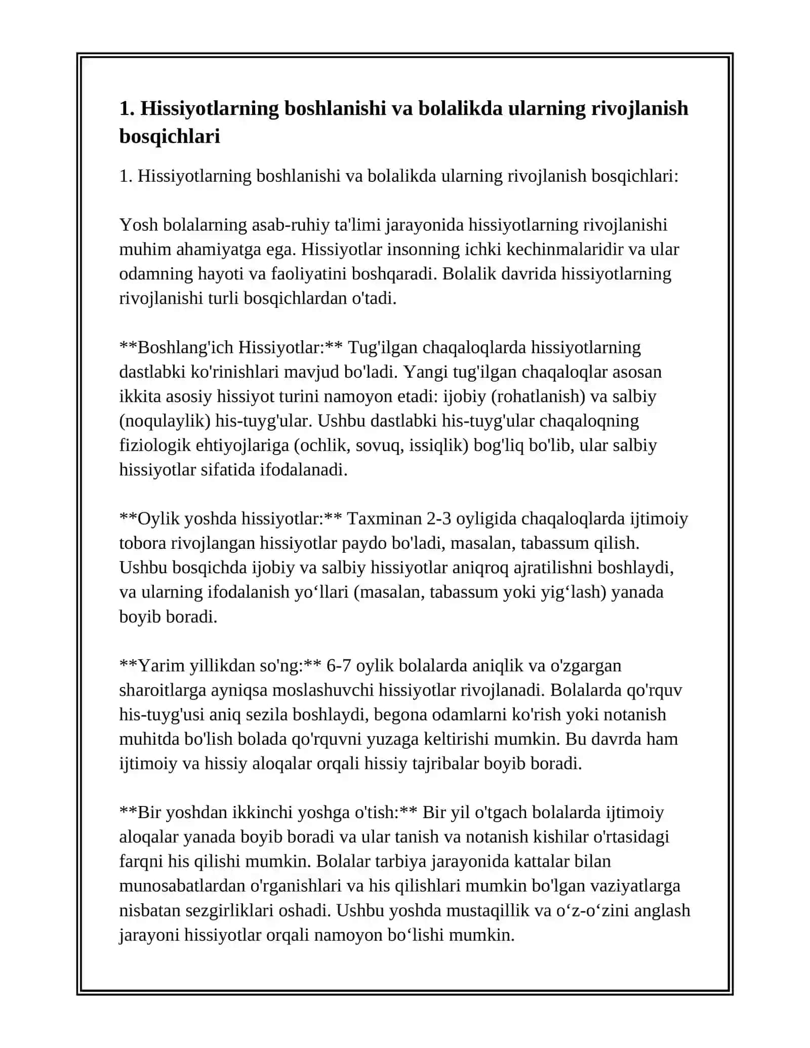 YOSH BOLALARNING ASAB-RUHIY TA'LIMINING ELEMENTLARI (HISSIYOTLARNING RIVOJLANISHI, ESTETIK, AXLOQIY) 3